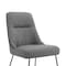 Armen Living Quartz Gray Fabric and Metal Dining Room Chairs, PK2 LCQRSIGR - alternate 2